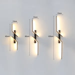 lampe murale led moderne 100cm noir interrupteur éclairage ambiance chambre salon