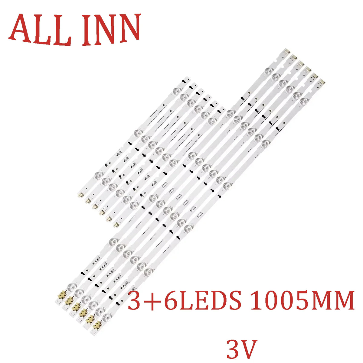 bande led blanc ronds brillants moderne connecteurs 1005mm opaques téléviseur éclairage