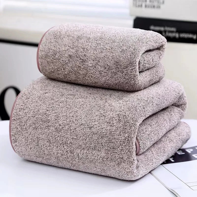 serviettes rayées bambou séchage rapide douces absorbantes gris clair moderne ensemble bain pliées