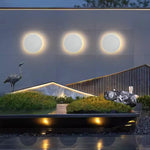 applique murale led moderne ronde extérieure imperméable aluminium noir blanc