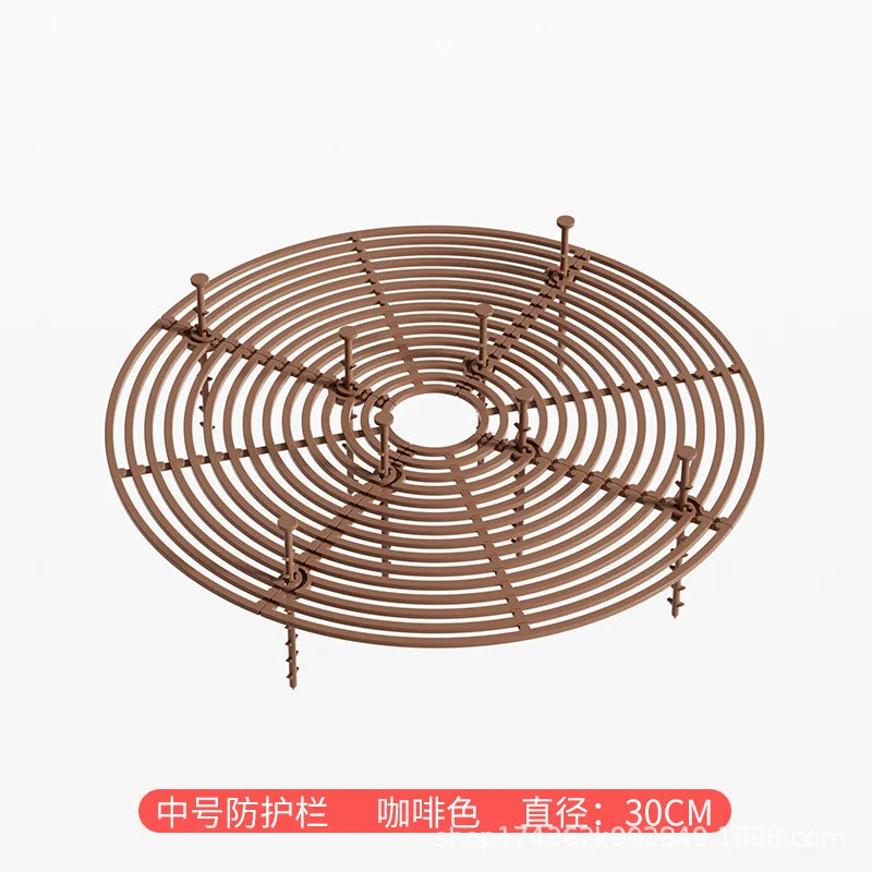 grille protection pot fleur marron clair moderne 19cm 30cm 52cm occlusion horizontal minimaliste
