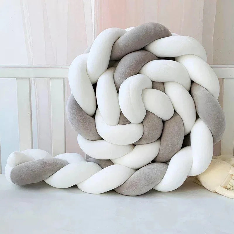 coussin sécurité lit bébé coton doux torsade protecteur berceau décoratif moderne enfant nouveau