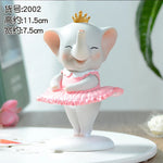 figurines éléphants résine rose blanche adorable décorative enfantine accessoire chambre