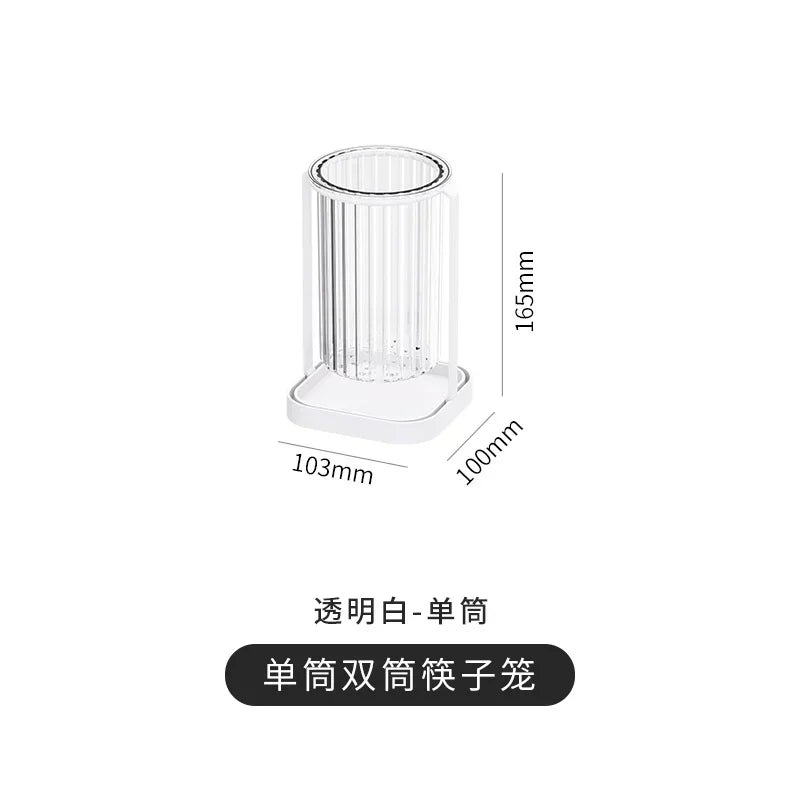 panier rangement couverts transparent support vaisselle drain multipurpose moderne japonais adhésif fourchette cuillère spatule