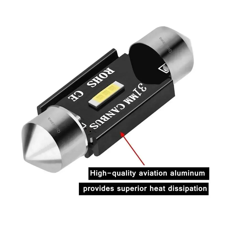 ampoule led argent noir moderne 31mm 36mm canbus csp 1860 lumiere dôme voiture intérieure
