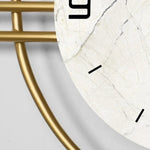 horloge murale moderne marbrée blanc or noir contemporaine fixée 50x90cm 55x110cm 66x150cm