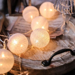 guirlande lumineuse rose bleu blanc boules tissées modernes anniversaire mariage noël festive