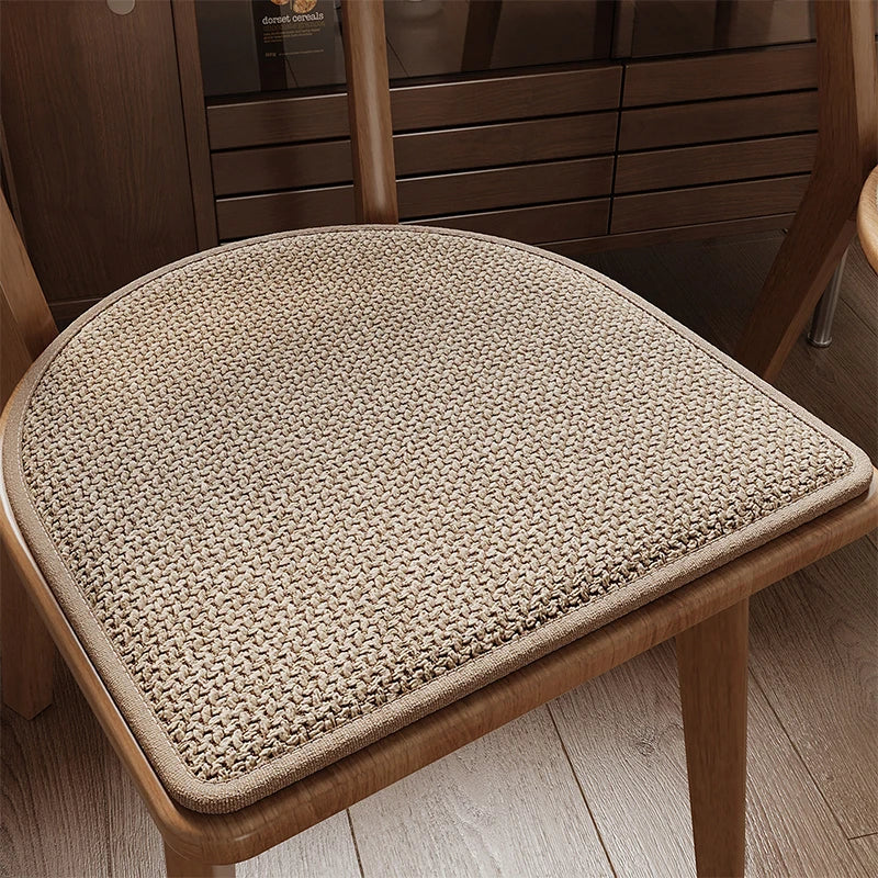 coussin chaise moderne beige tissé antidérapant durable polyester coton rond lit adultes