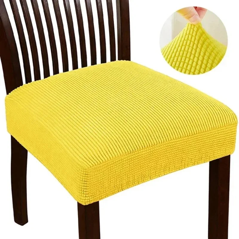 couvre siège chaise tissu carreaux beige moderne antidérapant élasthanne polyester