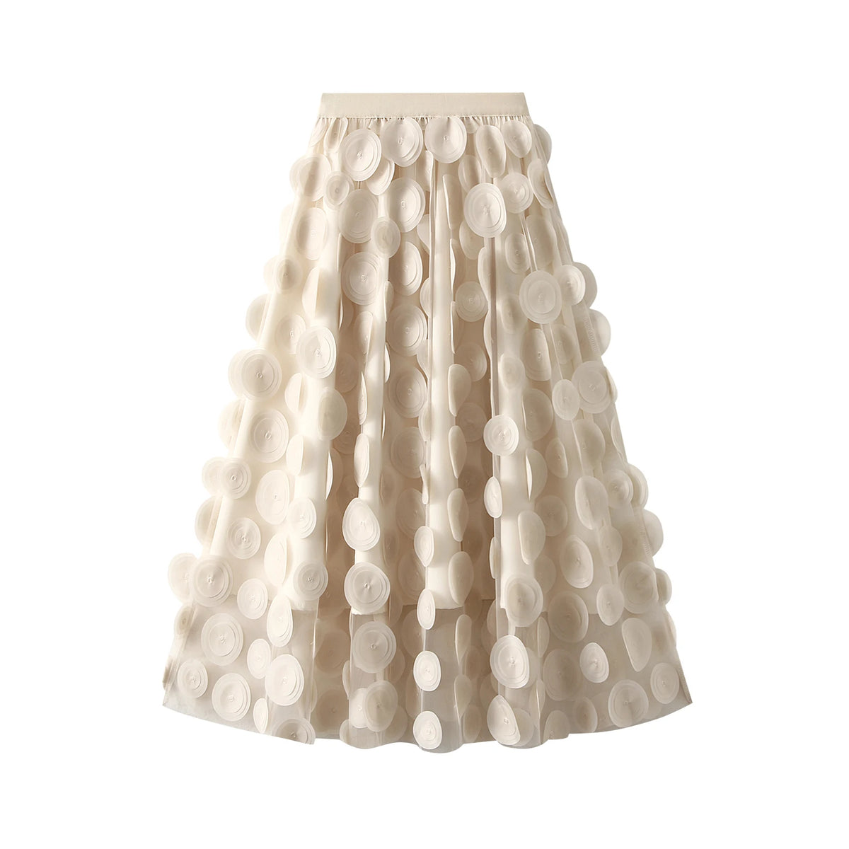 jupe marron rose transparente moderne élégante ceinture ajustable polyester femelle été mi mollet
