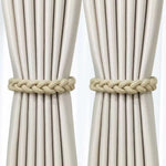 rubans fenêtre adhésifs gris blanc jaune tissés modernes bohémiens polyestercoton