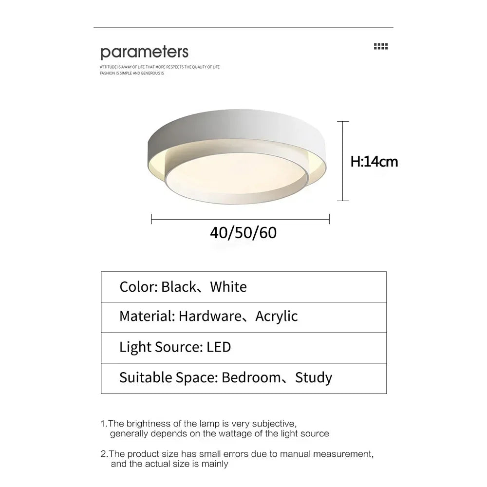 lampe moderne blanc noir acrylique certification ccc cqc fcc ul vde