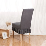Housse chaise rayées polyester gris beige vert noir classique opacité chaises banquets adultes moderne