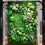 décoration intérieure mur végétal artificiel feuilles fleurs moderne naturel extérieur accroché vert blanc rouge