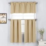 rideaux modernes uni noir gris clair beige marron foncé 100 polyester opaques maison
