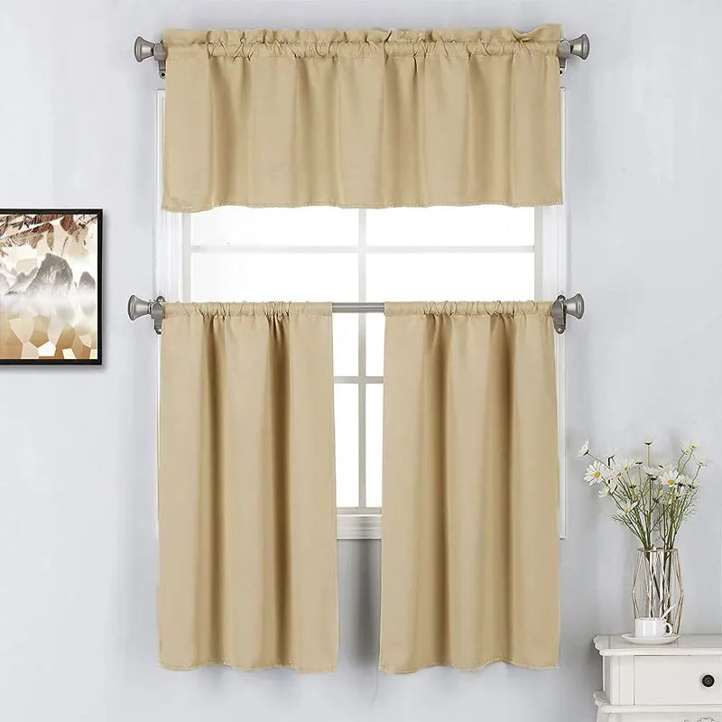 rideaux modernes uni noir gris clair beige marron foncé 100 polyester opaques maison