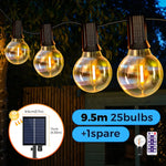 guirlande lumineuse led jaune ampoules transparentes câble bronze rustique ip44