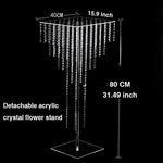 support fleurs transparent cascade moderne mariage anniversaire baptême valentin pâques easter