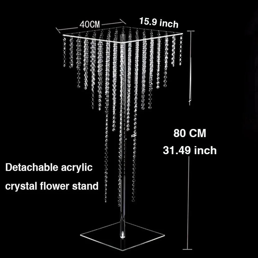 support fleurs transparent cascade moderne mariage anniversaire baptême valentin pâques easter
