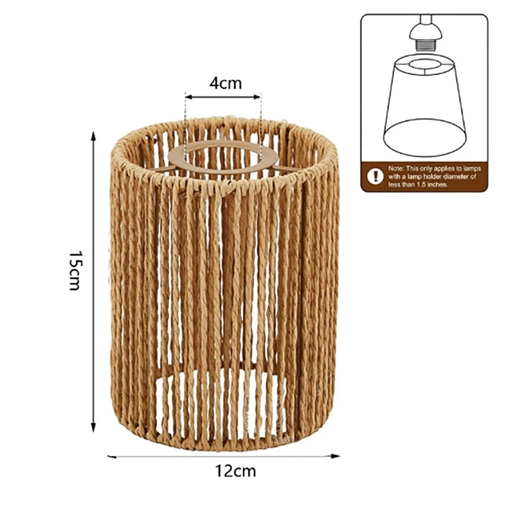 abat jour tressé vintage led naturel beige chambre opalescent artisanal suspension