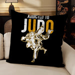 coussin noir judo moderne 40x40cm 45x45cm 50x50cm 60x60cm imprimé opacité