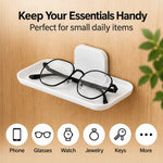support mural pliable adhésif blanc moderne rangement téléphone lunettes montres coiffeuse chambre salon