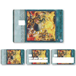 autocollants décoratifs yuGiOh personnages illustrations carte collection bleu rouge jaune adhésif opaques art anime