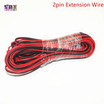 câbles extension led 2pin 3pin 4pin 5pin 6pin 5m 10m rouge noir blanc bleu