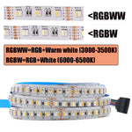 ruban led flexible rgbw rgbww 12v 24v 60 108 120 leds/m adhésif modernes diodes