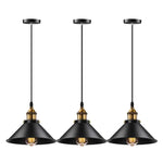 lampe suspendue industrielle noir doré mat éclairage salon chambre noir doré