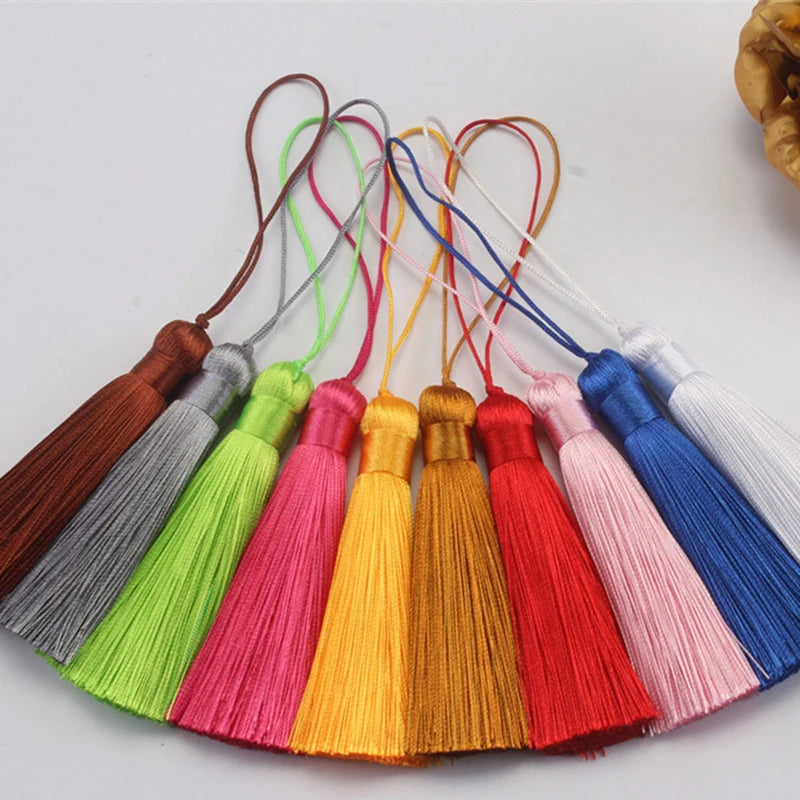 lot pompons soie cordons rideaux décoration couture artisanale