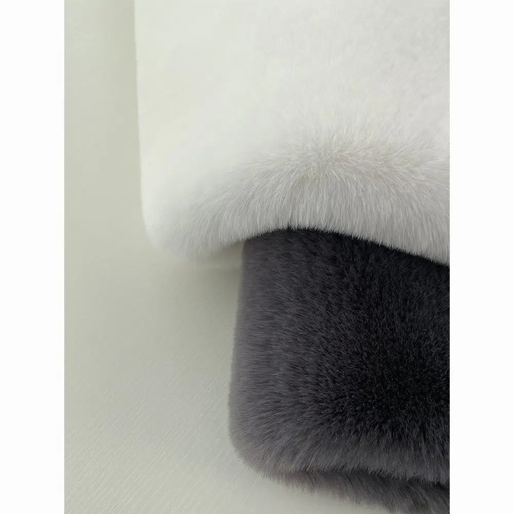 coussin lit fourrure bleu clair rose blanc moderne antidérapant fibre coton tissu éponge