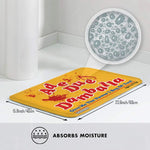 tapis sol antidérapant imperméable adhésif moderne jaune lettres rouges texte bleu