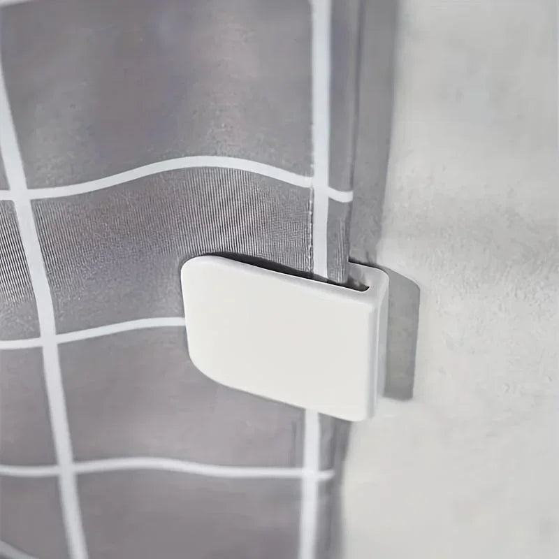 rideau polonais fermeture adhésive moderne accessoire rideau carreaux gris blanc 6pcs opaque minimaliste