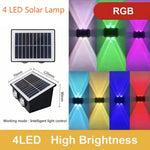 lumière solaire murale extérieure led moderne projection haut bas jardin
