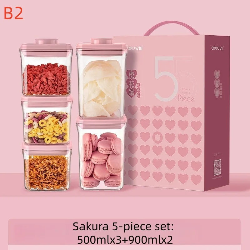 boîtes rangement transparentes hermétiques sans BPA alimentaires sèche noix moderne minimaliste washables