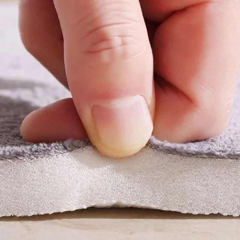 tapis bain absorbant gris rose clair moderne doux adhésif salon salle bain confortable