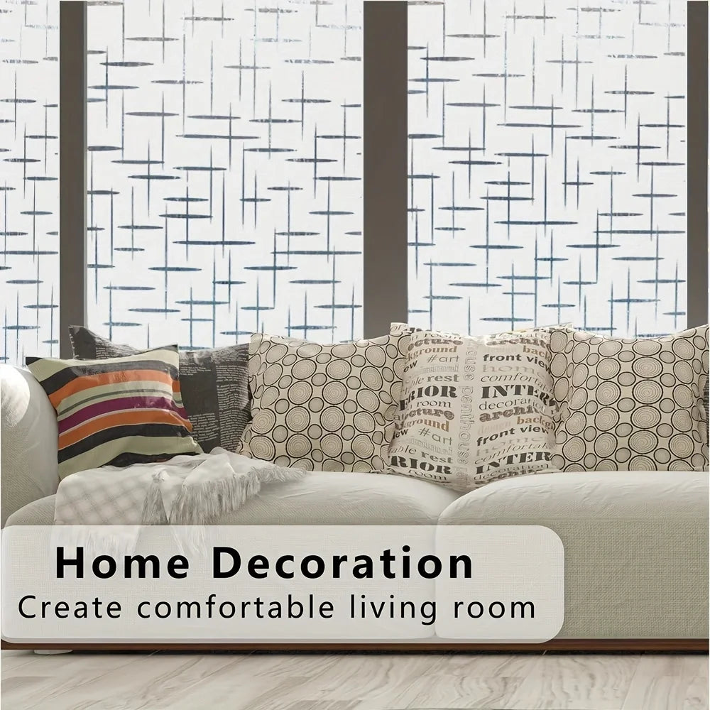 film fenêtre décoratif moderne lignes vertes fond blanc protection uv isolation thermique 45x100cm 45x200cm