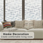 film fenêtre décoratif moderne lignes vertes fond blanc protection uv isolation thermique 45x100cm 45x200cm