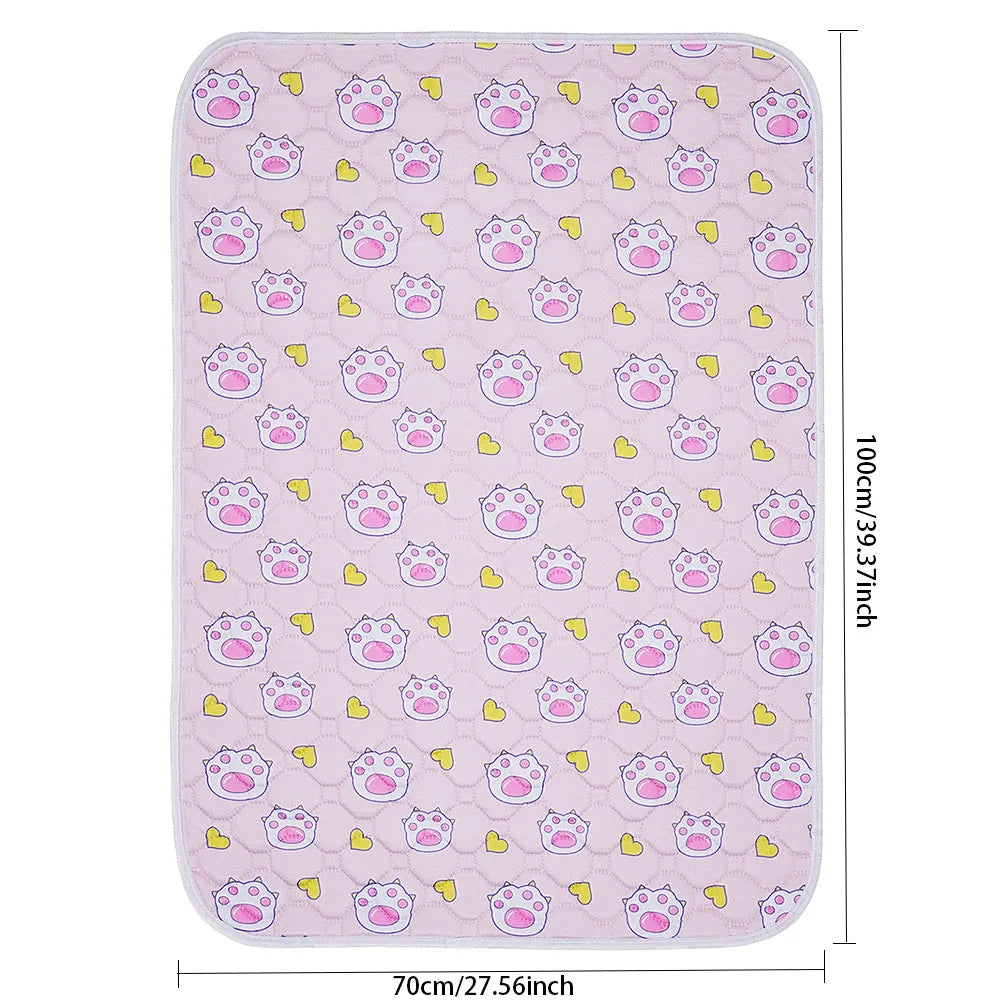 tapis absorbant imperméable chien chat motif pattes coeur lavable antidérapant intérieur moderne bleu