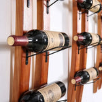 présentoir vin mural bois marron étagère murale bouteilles verres plantes rustique