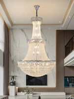 lustre cristal transparent argenté géométriques classique facile chambre salon