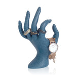 présentoir bijoux mannequin main résine support collier boucles oreilles bracelet bague décoration magasin blanc