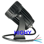 projecteur led jardin 20w ip65 moderne vis fixation câble fil rouge vert bleu
