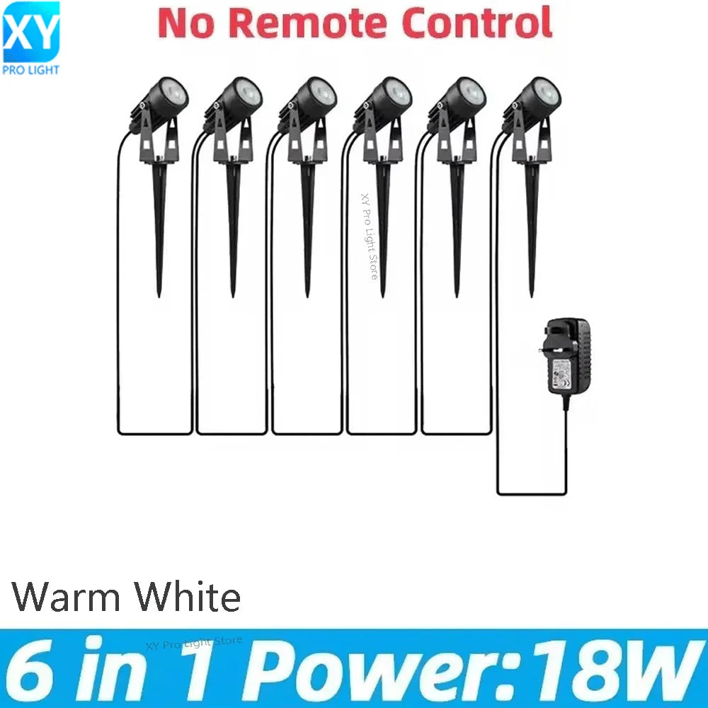 spots led jardin ip65 étanches noirs modernes télécommande adaptable echangement couleurextérieur abs