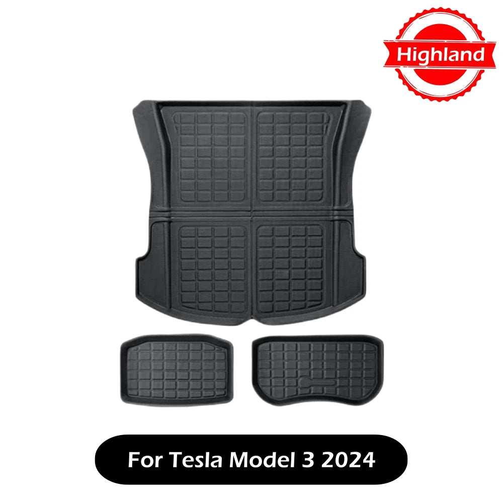 tapis sol 3d luxueux noir moderne tesla 2017 2024 tissé étanche