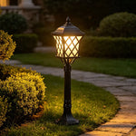 lampe sol extérieure ip65 noir bronze led 2492000lm grille ajourée classique vintage aluminium
