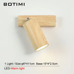 lampe murale moderne grain bois éclairage chambre entrée étude led 220v fixée mur contemporain