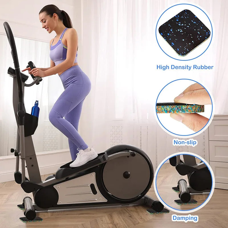 tapis fitness antidérapant noir bleu texture granulée moderne adhésif sol entraînement force exercices abdominaux