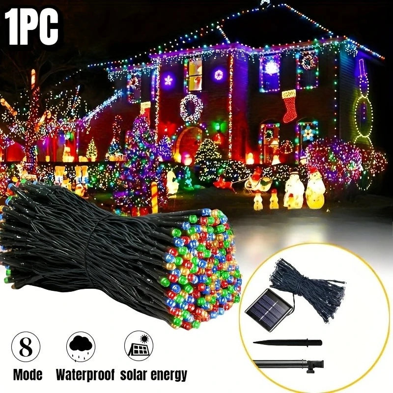 guirlande lumineuse solaire extérieure décorative jardin terrasse led étanche piquets panneaux